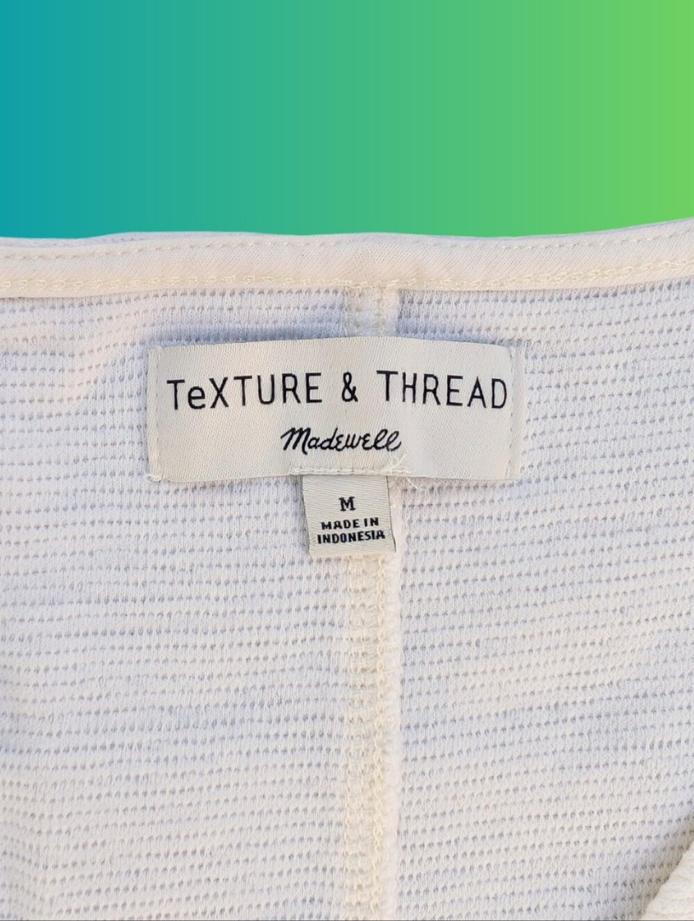 Madewell Texture and Thread Cropped Button Down Tie Front Tank Top - ivory - M - Picture 9 of 9